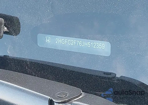 2018 Honda Civic Ex from USA, damaged, VIN 2HGFC2F76JH512359